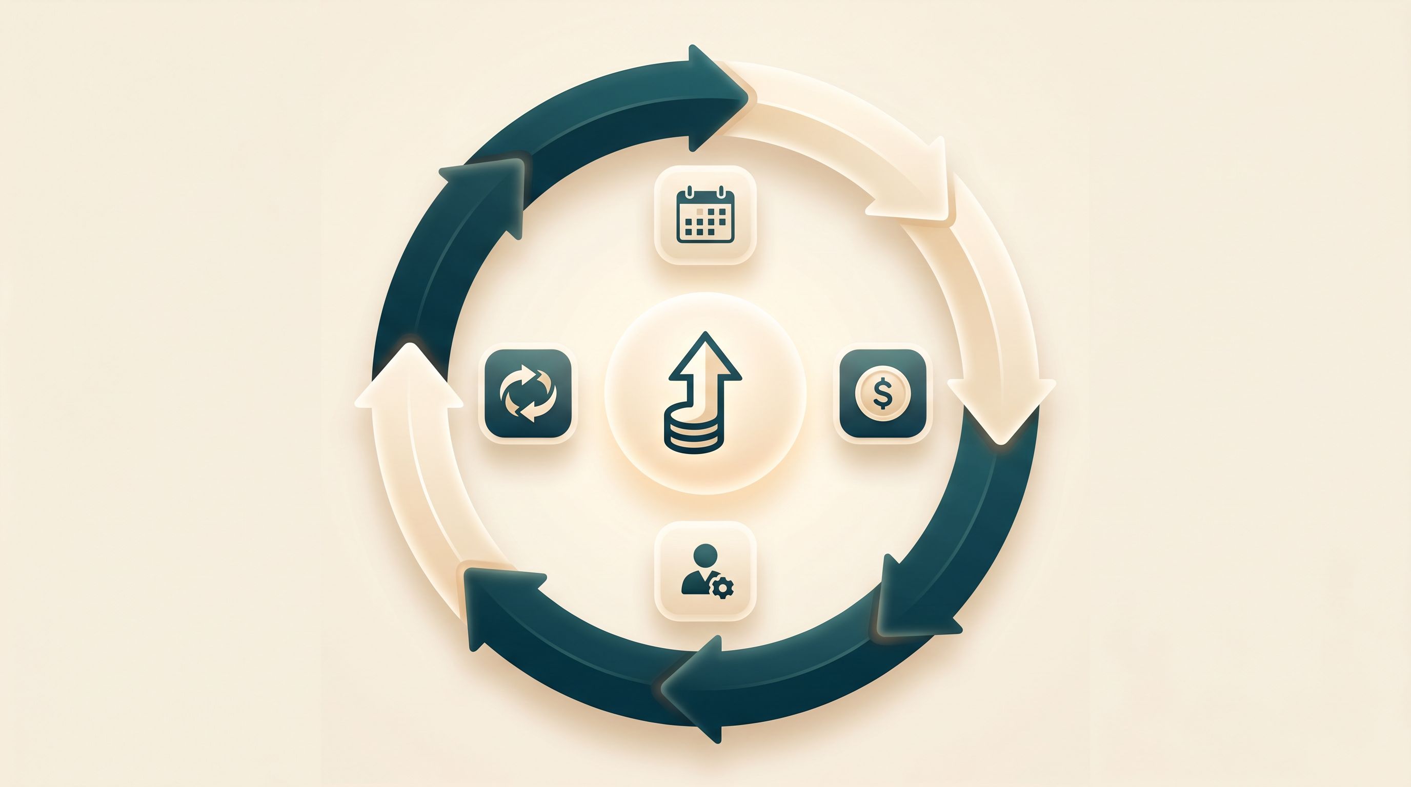 A diagram of a recurring revenue cluster for a cleaning business