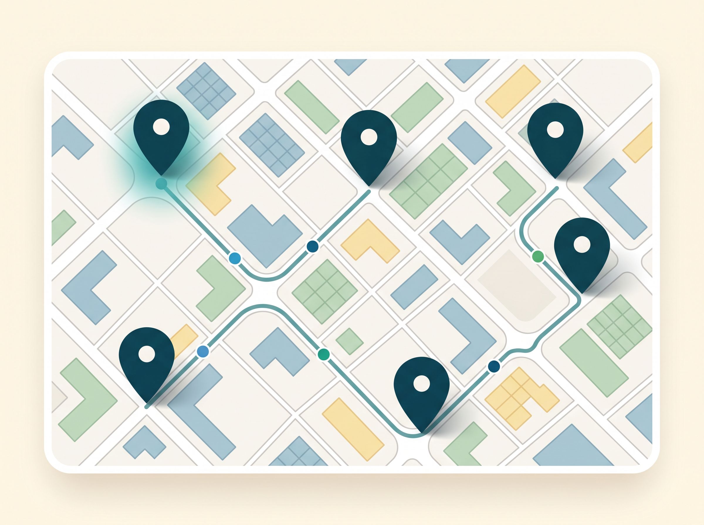 Route optimization view showing a sequenced list of stops